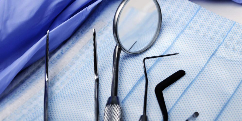 Close-up of emergency dental equipment